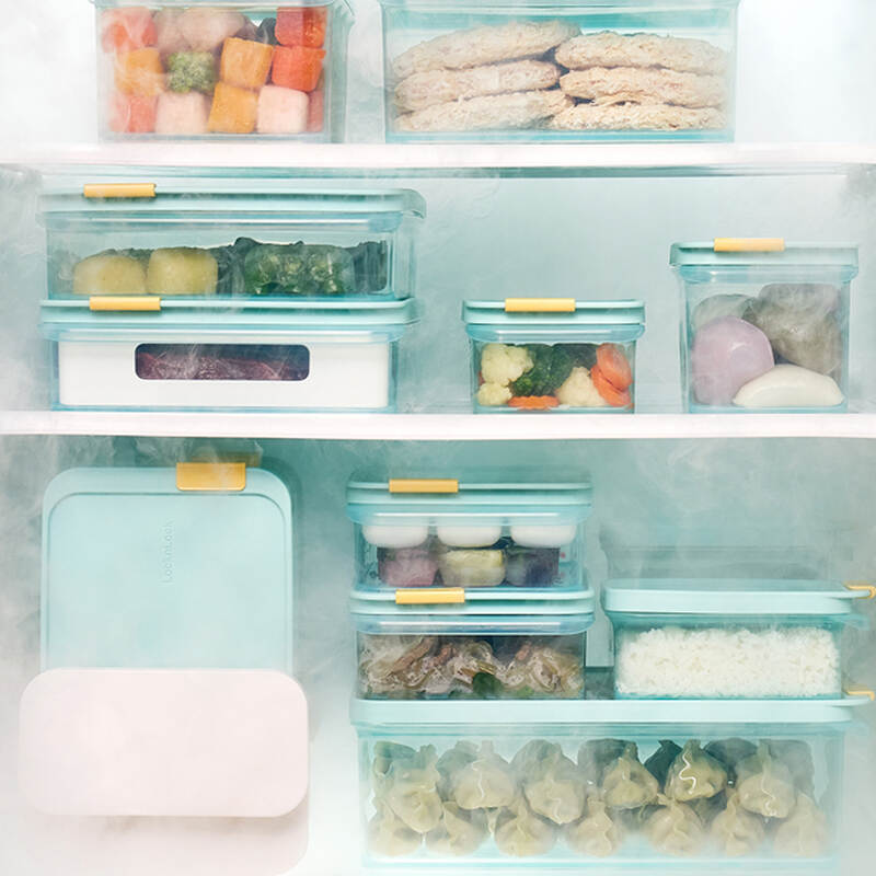 Hộp Trữ Đông Freezer Fit LocknLock 1.65L - Kèm Khuôn Chia Nhỏ Thực Phẩm 18 Ngăn - HFL104D18, , large image number null